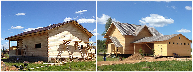 Строительство домов в поселке «Заповедное озеро»